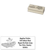 Funny tortoise wave surfing Cartoon Gummistempel (Stempel)