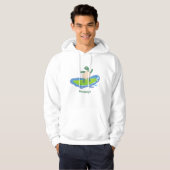 Funny tortoise wave surfing Cartoon Hoodie (Vorne ganz)