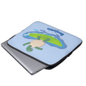 Funny tortoise wave surfing Cartoon Laptopschutzhülle (Vorne Knopf)