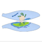 Funny tortoise wave surfing Cartoon Mini Basketball (Panele)