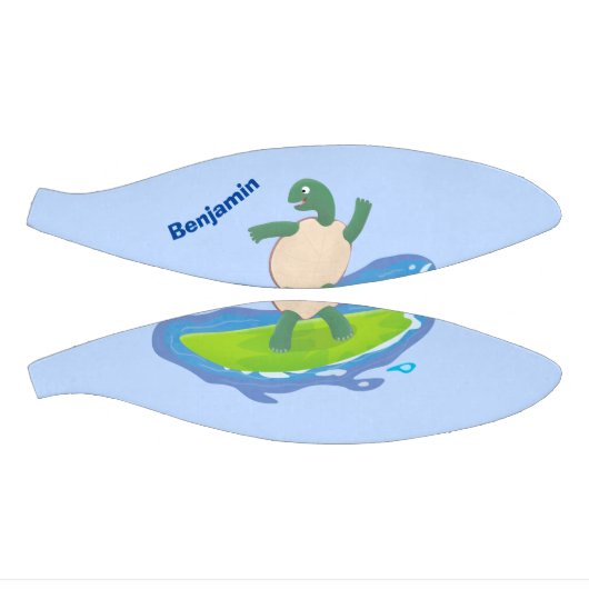 Funny tortoise wave surfing Cartoon Mini Basketball (Panele)