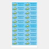 Funny tortoise wave surfing Cartoon personalisiert Etiketten (Blatt)