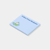 Funny tortoise wave surfing Cartoon Post-it Klebezettel (angewinkelt)
