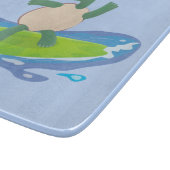 Funny tortoise wave surfing Cartoon Schneidebrett (Ecke)