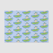 Funny tortoise wave surfing Cartoon Seidenpapier (Vorderseite)