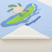 Funny tortoise wave surfing Cartoon Sherpadecke (3/4)