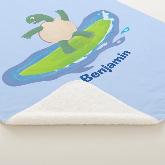 Funny tortoise wave surfing Cartoon Sherpadecke (3/4)