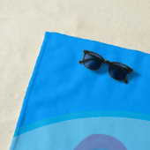 Funny tortoise wave surfing Cartoon Strandtuch (Beispiel)