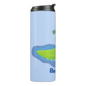 Funny tortoise wave surfing Cartoon Thermosbecher (Nach links gedreht)