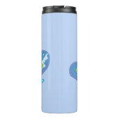 Funny tortoise wave surfing Cartoon Thermosbecher (Rückseite)