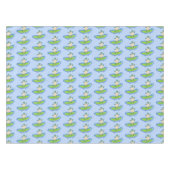 Funny tortoise wave surfing Cartoon Tischdecke (Vorderseite (Horizontal))