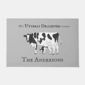 Funny total erfreut Kuh Kalb Willkommenstürme matt Fußmatte (Vorderseite)