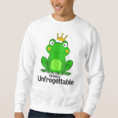 Funny "Totally Unfrogettable" Frog Pun Sweatshirt (Vorderseite)