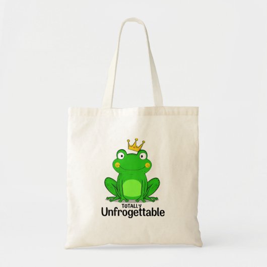 Funny "Totally Unfrogettable" Frog Pun Tragetasche (Vorne)