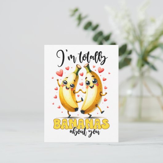 Funny Totbananas über dich Postkarte (Stehend Vorderseite)