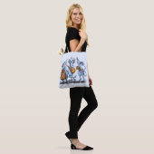 Funny Tote Bag mit Maus-Musikband Tasche (Am Model)