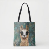 Funny Tote Bag mit Neuem Llama Tasche (Vorderseite)