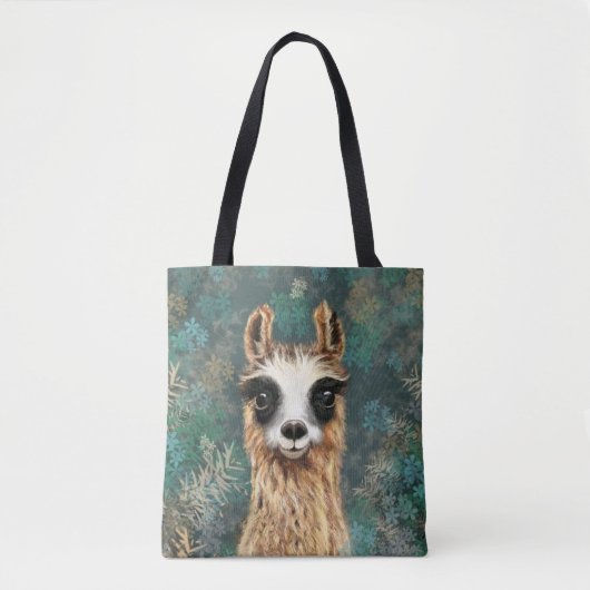 Funny Tote Bag mit Neuem Llama Tasche (Vorderseite)