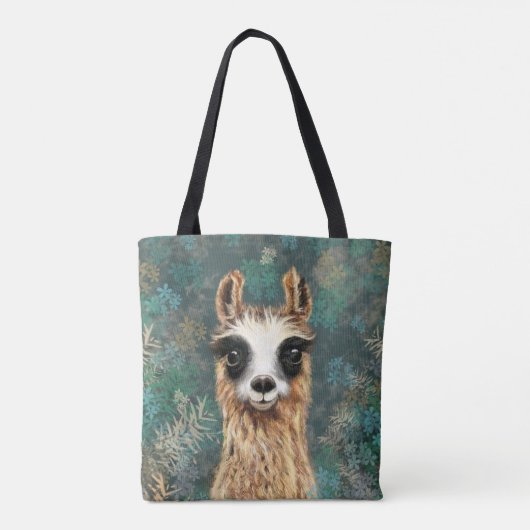 Funny Tote Bag mit Neuem Llama Tasche (Rückseite)