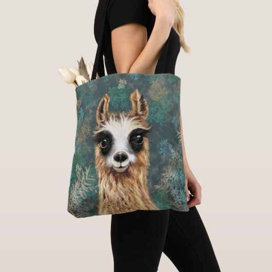 Funny Tote Bag mit Neuem Llama Tasche (Von Nahem)