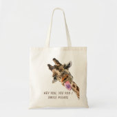 Funny Tote Bag mit PlayfulGiraffe - Benutzerdefini Tragetasche (Vorne)
