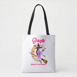 Funny Tote Tasche mit einem Hexenmeister Single Be