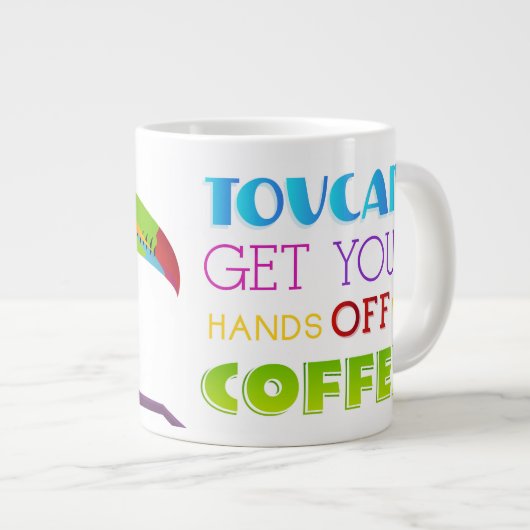 Funny Toucan Pub Tasse - Bunter Vogel (Vorderseite Rechts)