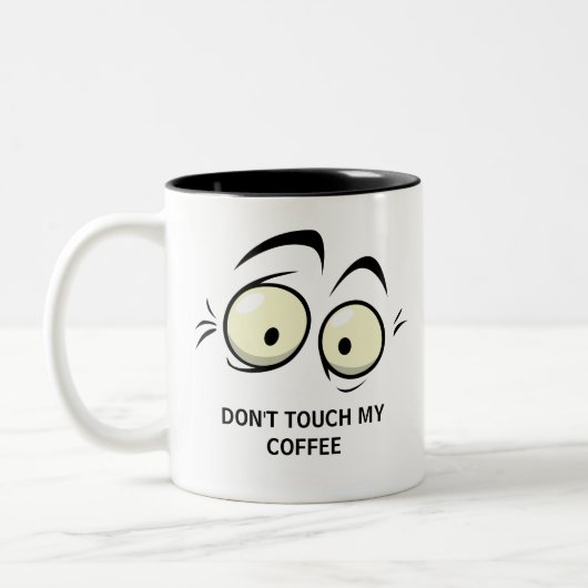 FUNNY TOUCH NICHT MEINE KAFFEE-TASSE ZWEIFARBIGE TASSE (Links)
