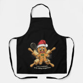 Funny "Tough Battle" Gingerbread Mann Weihnachten Schürze (Vorderseite)