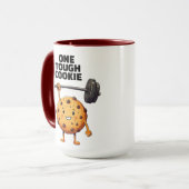 Funny Tough Cookie Lifting Barbell Tasse (Vorderseite Links)
