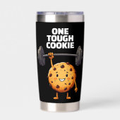 Funny Tough Cookie Lifting Barbell Thermobecher (Rückseite)
