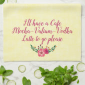 Funny Towel - Café Mocha Valium Vodka Latte Geschirrtuch (Gefaltet)