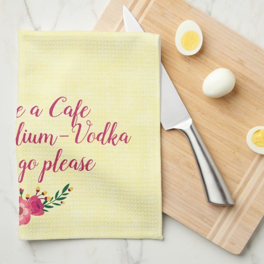 Funny Towel - Café Mocha Valium Vodka Latte Geschirrtuch (Viertel Falte)