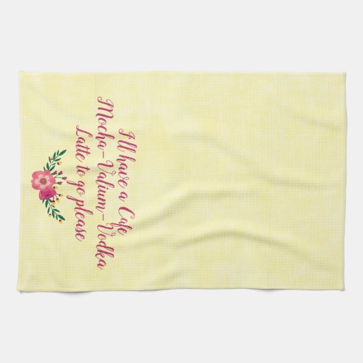 Funny Towel - Café Mocha Valium Vodka Latte Geschirrtuch (Horizontal)
