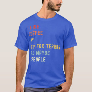 Funny Toy für Terrier Retro Hund und Kaffee Lover T-Shirt