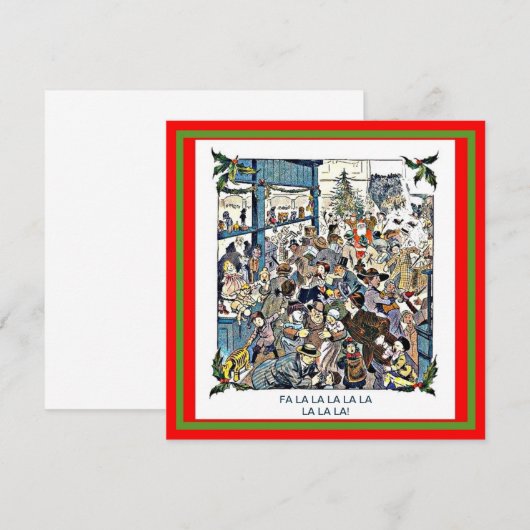 Funny Toy Store Chaos Vintage Weihnachten Karte (Vorne/Hinten)