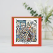 Funny Toy Store Chaos Vintage Weihnachten Karte (Stehend Vorderseite)