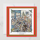 Funny Toy Store Chaos Vintage Weihnachten Karte (Vorderseite)