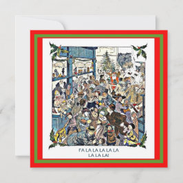 Funny Toy Store Chaos Vintage Weihnachten Karte