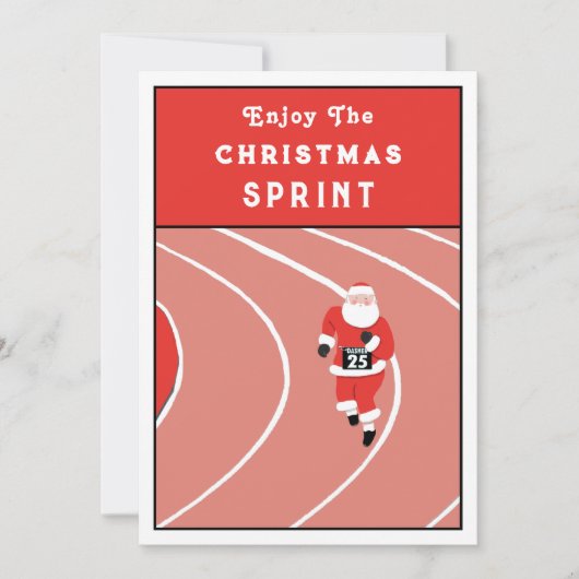 Funny Track und Field Christmas Cards (Vorderseite)