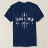 Funny Track und Field Design Runner Nummernreihe T-Shirt (Design vorne)
