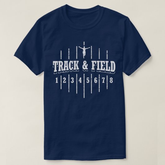 Funny Track und Field Design Runner Nummernreihe T-Shirt (Design vorne)