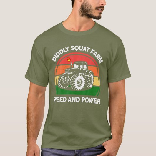 Funny Tractor Bauer didselig Squat Farm Speed und  T-Shirt (Vorderseite)