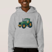 Funny Tractor Cartoon Design Hoodie (Vorderseite)