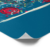 Funny Tractor Christmas Graphics Lights Lover Farm Poster (Ecke)