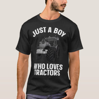 Funny Tractor Design For Boys Farm Vehicle Tractor T-Shirt