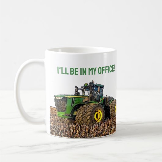 Funny Tractor Farm Office Work Kaffeetasse (Links)