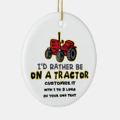 Funny Tractor Keramik Ornament (Rechts)