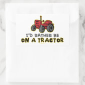 Funny Tractor Rechteckiger Aufkleber (Tasche)