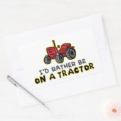Funny Tractor Rechteckiger Aufkleber (Umschlag)